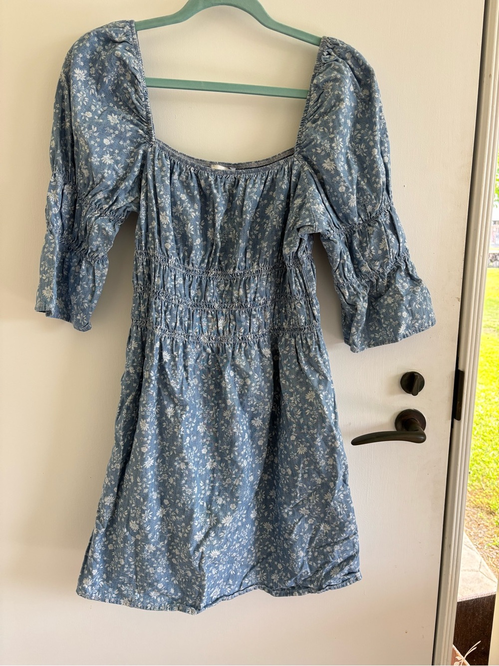 Topshop floral chambray dress summer boho western rodeo